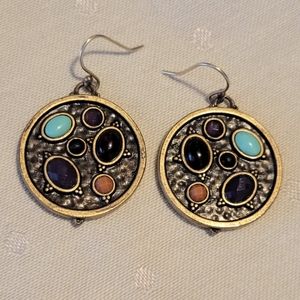 Medallion Earrings w/ Stones